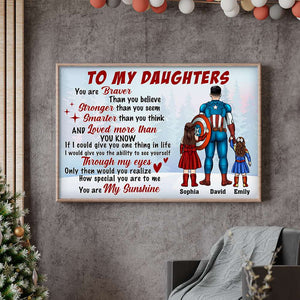 To My Super Daughter, You Are My Sunshine, Personalized Canvas Print - Poster & Canvas - GoDuckee