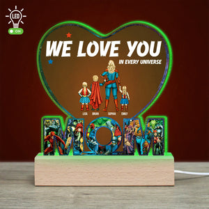 Family 03DNDT310323TM Family Personalized 3D Led Light Wooden Base Gift For Mom - Led Night Light - GoDuckee