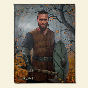 Custom Viking Blanket - Fighting Dog - Blanket - GoDuckee