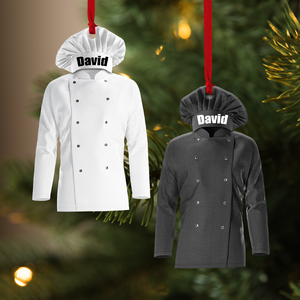 Chef Coat Uniform, Personalized Acrylic Shape Ornament Christmas Gift For Chef - Ornament - GoDuckee