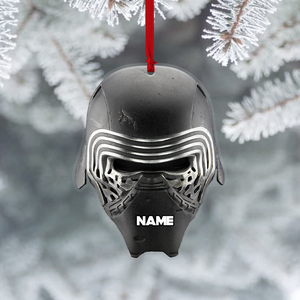 Personalized Galaxy Combat Helmet Ornament, Christmas Tree Decor - Ornament - GoDuckee