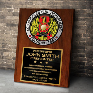 Personalized Logo Firefighter Poster - In Recognition Of 30 Years Of Dedicated Service As A Firefighter - Poster & Canvas - GoDuckee