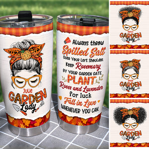 Personalized Gardening Lover Tumbler, Fall In Love Whenever You Can - Tumbler Cup - GoDuckee