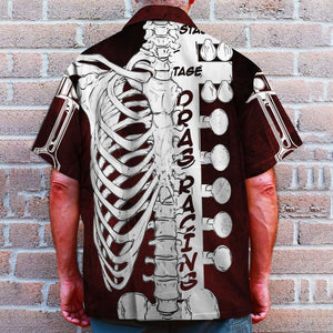 Drags Racing Skeleton - Red Hawaii Shirt - Hawaiian Shirts - GoDuckee