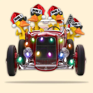 Hot Rod Duck - Personalized Christmas Ornament - Christmas Gift For Best Friends - Ornament - GoDuckee