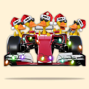 F1 Racing Duck - Personalized Christmas Ornament - Christmas Gift For Best Friends - Ornament - GoDuckee