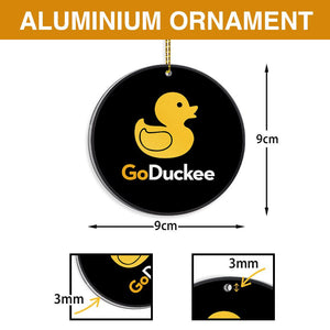 Merry Fitmas - Personalized Aluminium Weight Plates Ornament, Gift For Gymers, Weightlifters - Ornament - GoDuckee