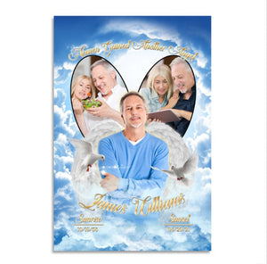 Custom Memories Of Dad and Mom Photo Poster - Gained Another Angel - Poster & Canvas - GoDuckee