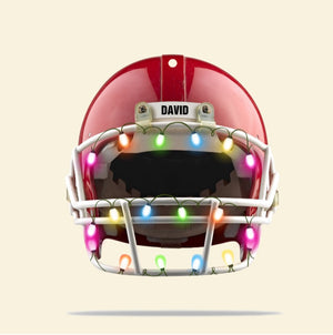 American Football Helmet - Personalized Christmas Ornament - Ornament - GoDuckee