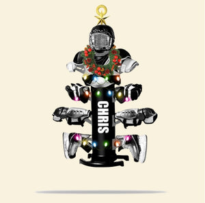 Hockey Equipment Drying Stand - Personalized Hockey Christmas Tree Ornament - Ornament - GoDuckee