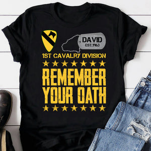 Military Remember Your Oath Personalized Shirt, Custom Military Unit - Shirts - GoDuckee