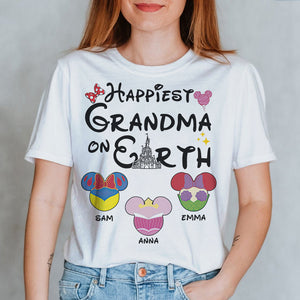 Mother Happiest Grandma On Earth Personalized Shirts - Shirts - GoDuckee