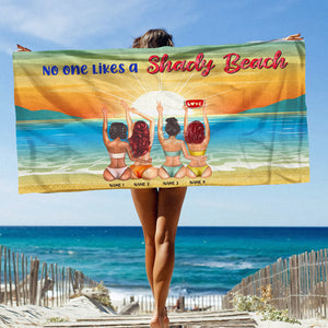 Like A Shady Beach - Personalized Beach Towel - Gifts For Best Friends, Salty Sister, Bikini Besties - Beach Towel - GoDuckee