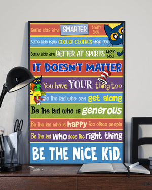 Personalized Teacher Poster - In The Classroom Be The Nice Kid - Colorful Art - Poster & Canvas - GoDuckee