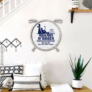 Hockey Annoying Each Other Since And Still Going Strong - Personalized 3D 2-Layered Wood Art - Wood Sign - GoDuckee