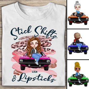 Personalized Gift Ideas For Muscle Car Girl Doll, Stick Shifts And Lipsticks Custom Shirts - Shirts - GoDuckee