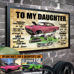 Personalized Racing Dad Canvas Print - I Pray You'll Always Be Safe Enjoy The Ride - Gift For Father's Day - Poster & Canvas - GoDuckee