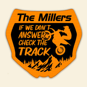 Motocross Shape Doormat - Custom Name - If We Don't Answer Check The Track - Doormat - GoDuckee