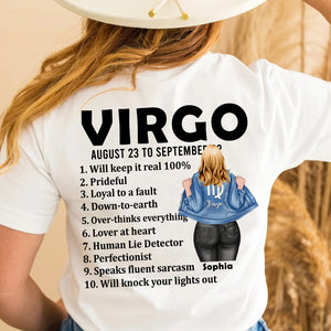 VIRGO- Zodiac Girl Personalized Shirt, Gift For Her - Shirts - GoDuckee