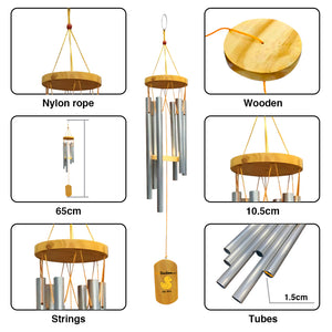 Personalized Memories Of Dad/Mom/Wife/Husband in Heaven Listen To The Wind - Custom Photo Wind Chimes - Wind Chimes - GoDuckee