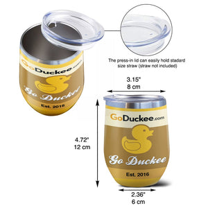 Fishing Couple A Lucky Fisherman Drinks Here With The Best Catch Of His Life Personalized Wine Tumbler - Wine Tumbler - GoDuckee