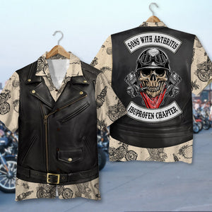 Biker Sons of Arthritis Ibuprofen Chapter Hawaiian Shirt Gift For Bike Lovers - Hawaiian Shirts - GoDuckee