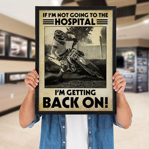 Retro Motocross Poster - I'm Getting Back On - Custom Number, Name - Poster & Canvas - GoDuckee