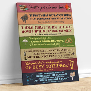 Custom Quote Poster For A Girl Who Loves Books - Poster & Canvas - GoDuckee