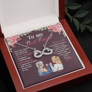 Friend You Make Me Laugh - Personalized Infinity Hearts Necklace - Gift for Bestie - Jewelry - GoDuckee