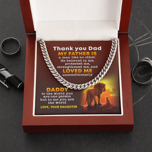Father A Man Like No Other - Personalized Cuba Link Chain - Gift for Dads - Jewelry - GoDuckee