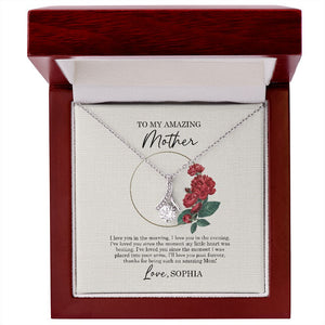 To My Amazing Mother- Gift For Mother-Personalized Alluring Beauty Necklace- Mother's day Alluring Beauty Necklace - Jewelry - GoDuckee