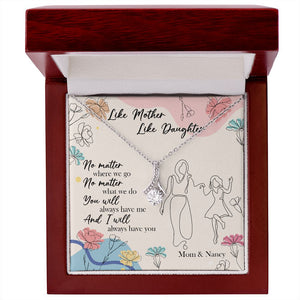 Like Mother Like Daughter - Personalized Alluring Beauty Necklace - Mother's Day Gift - Mother's Day Necklace - Gift For Mom - Jewelry - GoDuckee