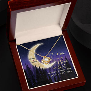I Love You To The Moon And Back, Gift For Mom, Personalized Necklace, Mother's Day Gift - Jewelry - GoDuckee