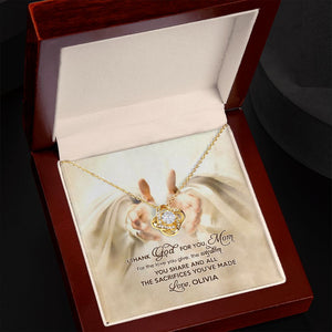 I Thank God For You- Gift For Mother-Personalized Love Knot Necklace- Mother's Day Love Knot Necklace - Jewelry - GoDuckee
