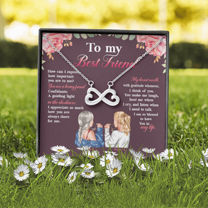 Friend You Make Me Laugh - Personalized Infinity Hearts Necklace - Gift for Bestie - Jewelry - GoDuckee