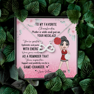 Cheerleader To My Favorite Cheerleader - Personalized Infinity Hearts Necklace - Jewelry - GoDuckee