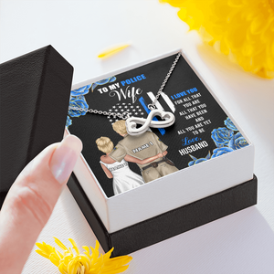 Police Couple I Love You For All That You Are - Personalized Infinity Hearts Necklace - Gift for Him/Her - Couple Shoulder to Shoulder - Jewelry - GoDuckee