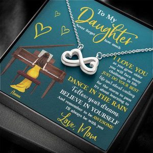 Piano Follow Your Dreams - Personalized Infinity Hearts Necklace - Gift for Piano Players - Jewelry - GoDuckee