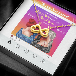 Friend You Make The Good Times Better - Personalized Infinity Hearts Necklace - Gift for Bestie - Jewelry - GoDuckee