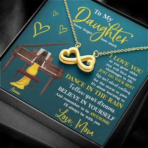 Piano Follow Your Dreams - Personalized Infinity Hearts Necklace - Gift for Piano Players - Jewelry - GoDuckee