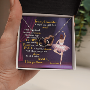 Ballet I Hope You Dance - Personalized Interlocking Hearts Necklace - Jewelry - GoDuckee