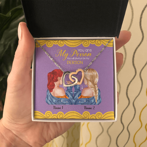 Friends You Will Always Be My Person - Personalized Interlocking Hearts Necklace - Gift for Bestie - Jewelry - GoDuckee