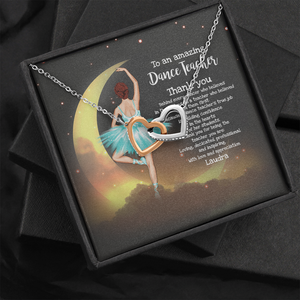 Ballet Dance Teacher - Personalized Interlocking Hearts Necklace - Jewelry - GoDuckee