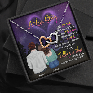 Couple A Love Story Like Ours - Personalized Message Card Jewelry - Gift for Him/Her - Couple Shoulder to Shoulder - Jewelry - GoDuckee