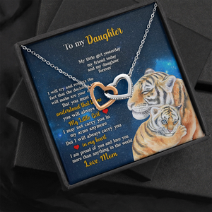 Daughter I Will Always Carry You In My Heart - Personalized Interlocking Hearts Necklace - Gift for Daughter - Jewelry - GoDuckee