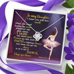 Ballet I Hope You Dance - Personalized Love Knot Necklace - Jewelry - GoDuckee
