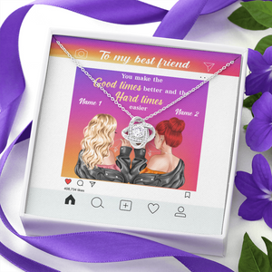 Friend You Make The Good Times Better - Personalized Love Knot Necklace - Gift for Bestie - Jewelry - GoDuckee