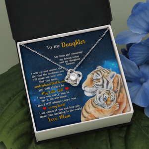 Daughter I Will Always Carry You In My Heart - Personalized Love Knot Necklace - Gift for Daughter - Jewelry - GoDuckee