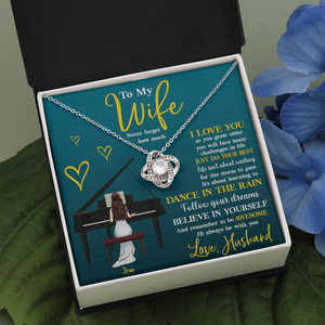 Piano Follow Your Dreams - Personalized Love Knot Necklace - Gift for Piano Players - Jewelry - GoDuckee