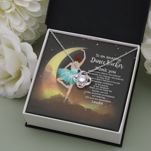 Ballet Dance Teacher - Personalized Love Knot Necklace - Jewelry - GoDuckee
